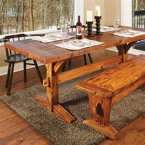 Woodsmith Rustic Dining Table & Bench Plans | Woodpeckers